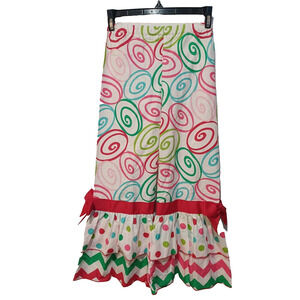 Lolly Wolly Doodle Girls Size 8 Pull On Colorful Elastic Ruffle Bows Pants